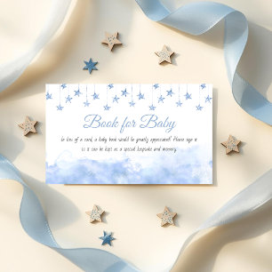 Twinkle Little Star Blaues Babyshower-Buch Anfrage Begleitkarte