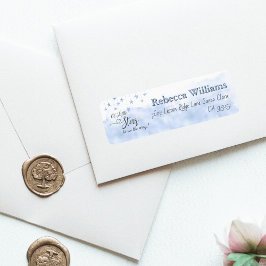 Twinkle Little Star Blue Boy Baby Shower Address