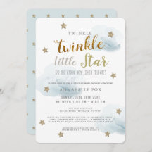 Twinkle Little Star Blue Boy Drive-by Baby Shower