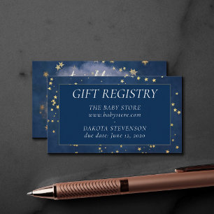 Twinkle Little Star   Blue Copper Gold Registry Begleitkarte