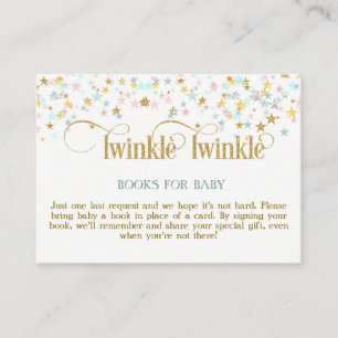 Twinkle Little Star Books for Baby Request Card Begleitkarte