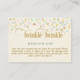 Twinkle Little Star Books for Baby Request Card Begleitkarte