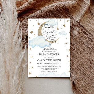 Twinkle Little Star Boy Baby Shower Einladung