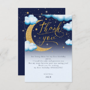 Twinkle Little Star Boy Erster Geburtstag Vielen D Dankeskarte