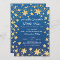 Twinkle Little Star Boys Kinderdusche Einladung