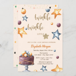 Twinkle Little Star Cake Stars Kinderdusche Einladung