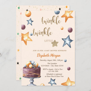 Twinkle Little Star Cake Stars Kinderdusche Einladung