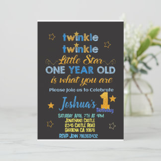 Twinkle Little Star Einladung zum Geburtstag