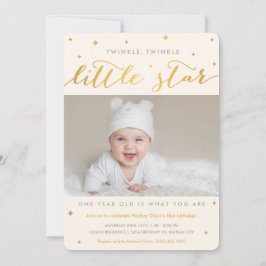 Twinkle Little Star Einladungen zum ersten Geburts