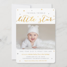 Twinkle Little Star Einladungen zum ersten Geburts