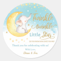 Twinkle Little Star Elephant Blue Boy Gefallen Vie