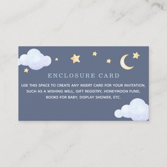 Twinkle Little Star Elephant Enclosure Card Begleitkarte (Vorderseite)