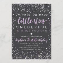Twinkle Little Star| Ersteinladung zum Geburtstag