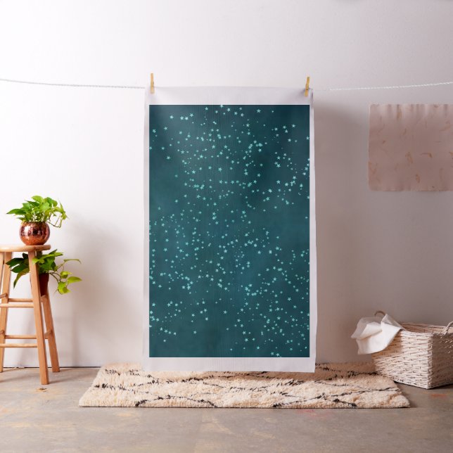 Twinkle Little Star | Funkelnd Aquamarine Babydusc Stoff (Beispiel)
