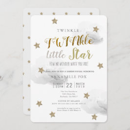TWINkle Little Star Gender Reveal Baby Shower Einladung