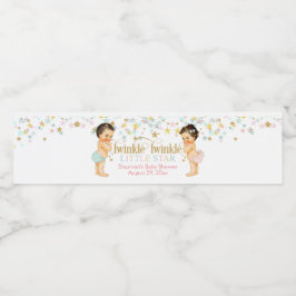 Twinkle Little Star Gender Reveal Baby Wasserflaschenetikett
