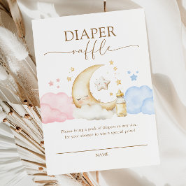 Twinkle Little Star Gender Reveal Diaper Raffle Begleitkarte