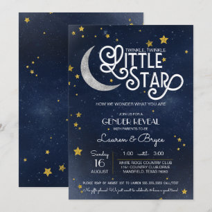 Twinkle Little Star Gender Reveal Party Einladung