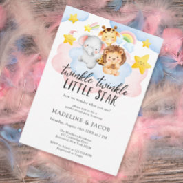 Twinkle Little Star Gender Reveal Party Einladung