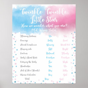 Twinkle Little Star Gender Reveal Poster
