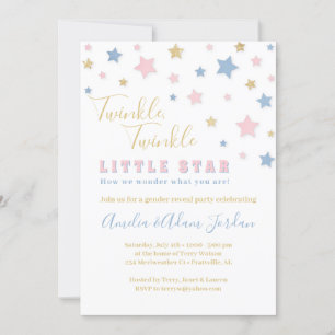 Twinkle Little Star Gender Reveitation Einladung