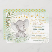 Twinkle Little Star Greenerie Elephant Babydusche