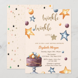 Twinkle Little Star Kuchen Sterne Baby Shower Einladung
