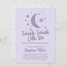 Twinkle Little Star Lavender Baby Dusche