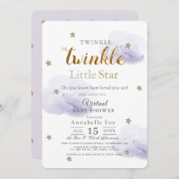 Twinkle Little Star Lavender Virtual Baby Dusche