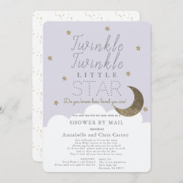 Twinkle Little Star Lilac Baby Dusche von Mail Einladung