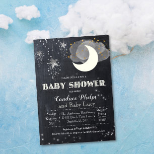 Twinkle Little Star Moon Kinderdusche Einladung