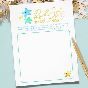 Twinkle Little Star Music Party Game Baby Dusche Flyer