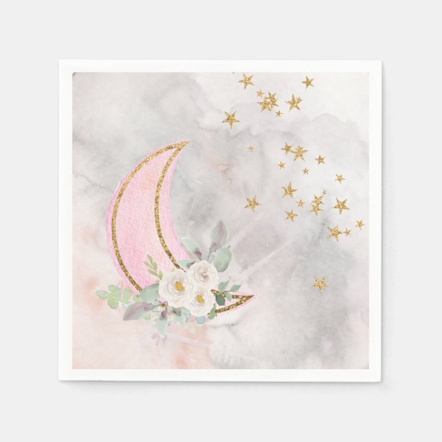 Twinkle Little Star Napkins über dem Mond Napkins Serviette (Vorderseite)