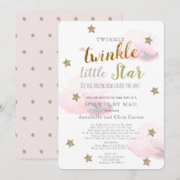 Twinkle Little Star Pink Cloud Baby Dusche per Mai