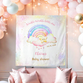Twinkle Little Star Rainbow Baby Duschvorhang Wandteppich