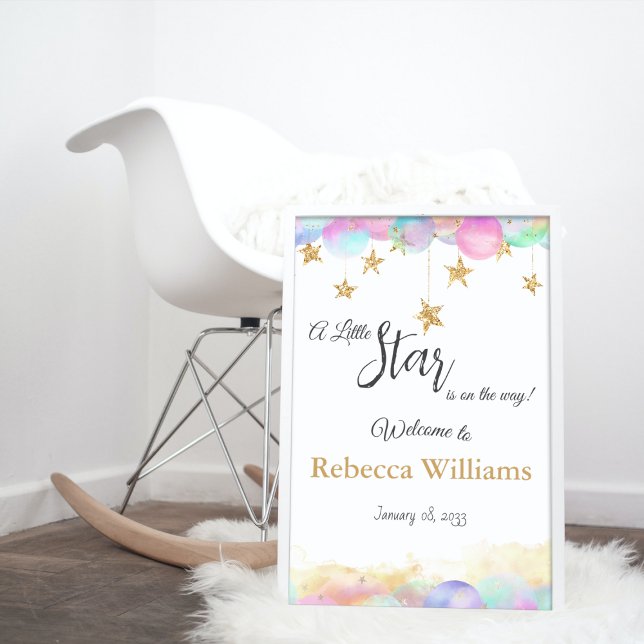 Twinkle Little Star Rainbow Bubbles Baby Dusche Banner (Von Creator hochgeladen)