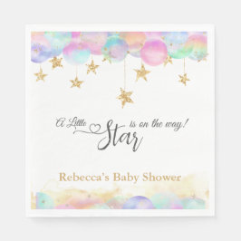 Twinkle Little Star Rainbow Bubbles Baby Dusche Serviette