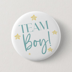 Twinkle Little Star Team Boy Blue Gender Reveal Button