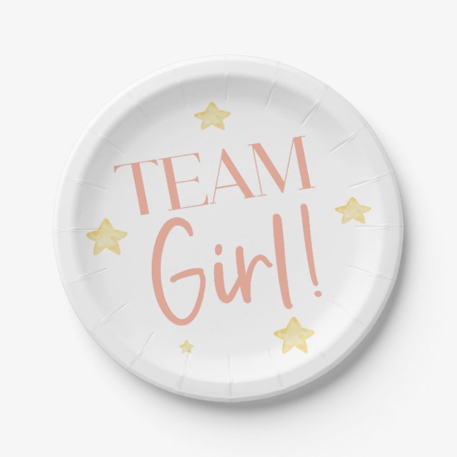 Twinkle Little Star Team Boy Blue Gender Reveal Pappteller (Vorderseite)