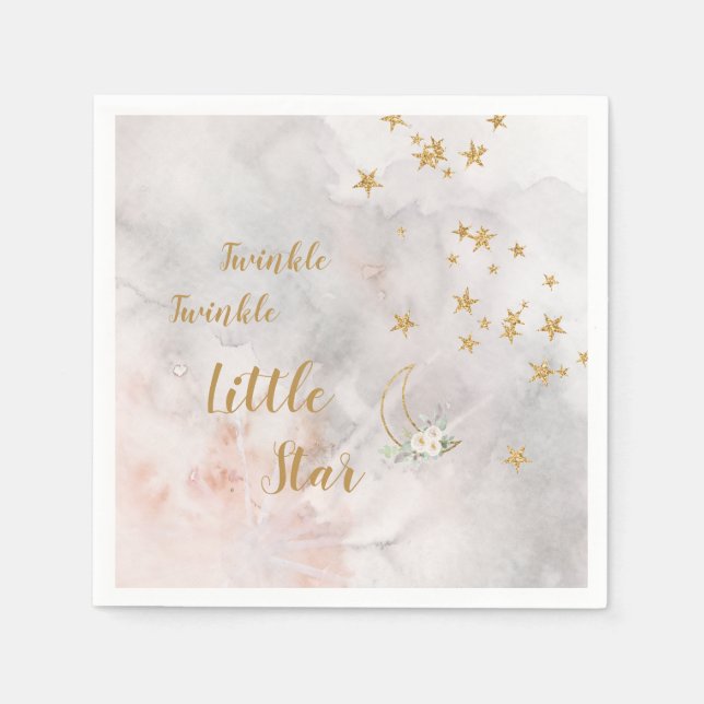 Twinkle Little Star Teller über den Mond Tellern Serviette (Vorderseite)