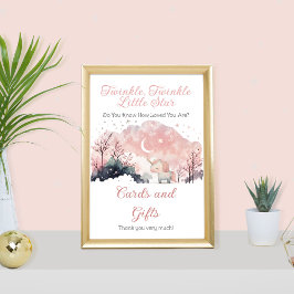 Twinkle Little Star Unicorn Duschkarten und Gesche Poster