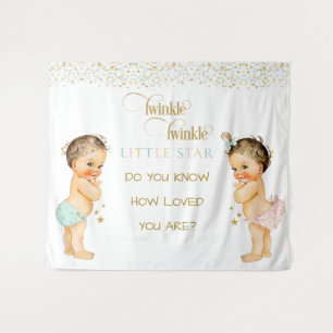 Twinkle Little Star Vintage Baby geschlechtsneutra Wandteppich