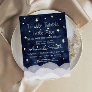 Twinkle Little Star Whimsical Baby Dusche Folieneinladung
