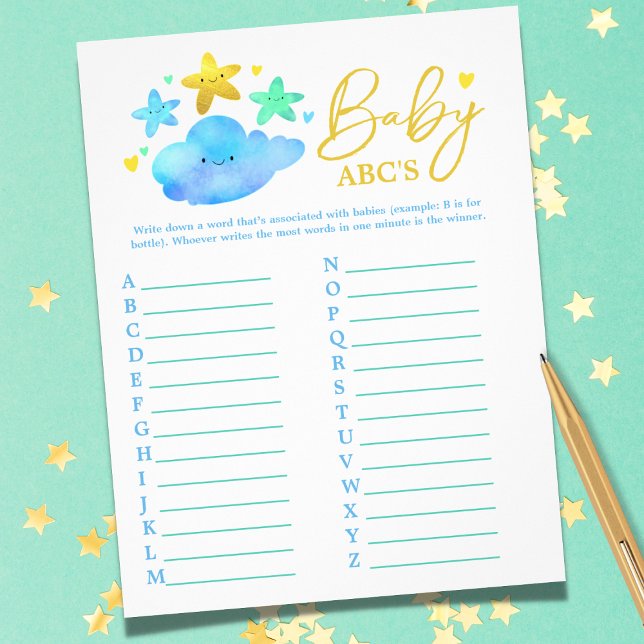 Twinkle Little StarABCs Party Game Baby Shower Flyer (Von Creator hochgeladen)