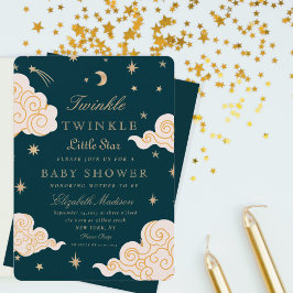 Twinkle Little Stars Niedlich Moon Babydusche Einladung