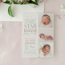 Twinkle Multi Foto Baby Girl Geburtserklärung Ankündigung