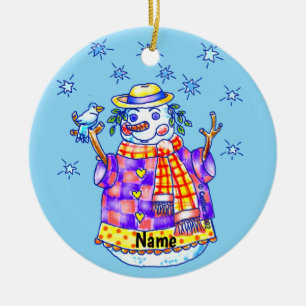 Twinkle Schneemann  Keramik Ornament
