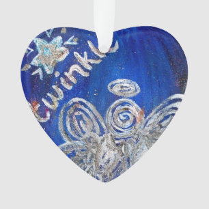 Twinkle Silver Angel Kunst, Dichtung und Musik Ornament