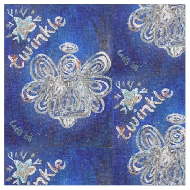 Twinkle Silver Guardian Angel Kunststoffe Stoff (Nahaufnahme)