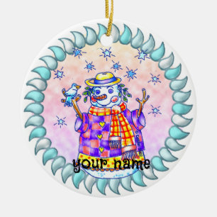 Twinkle Snowman-Ornamente Keramik Ornament